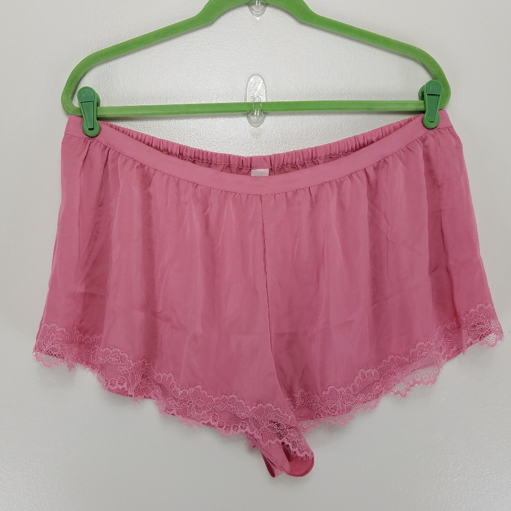 Victorias Secret Lace Trim Pajama Shorts Pink XL